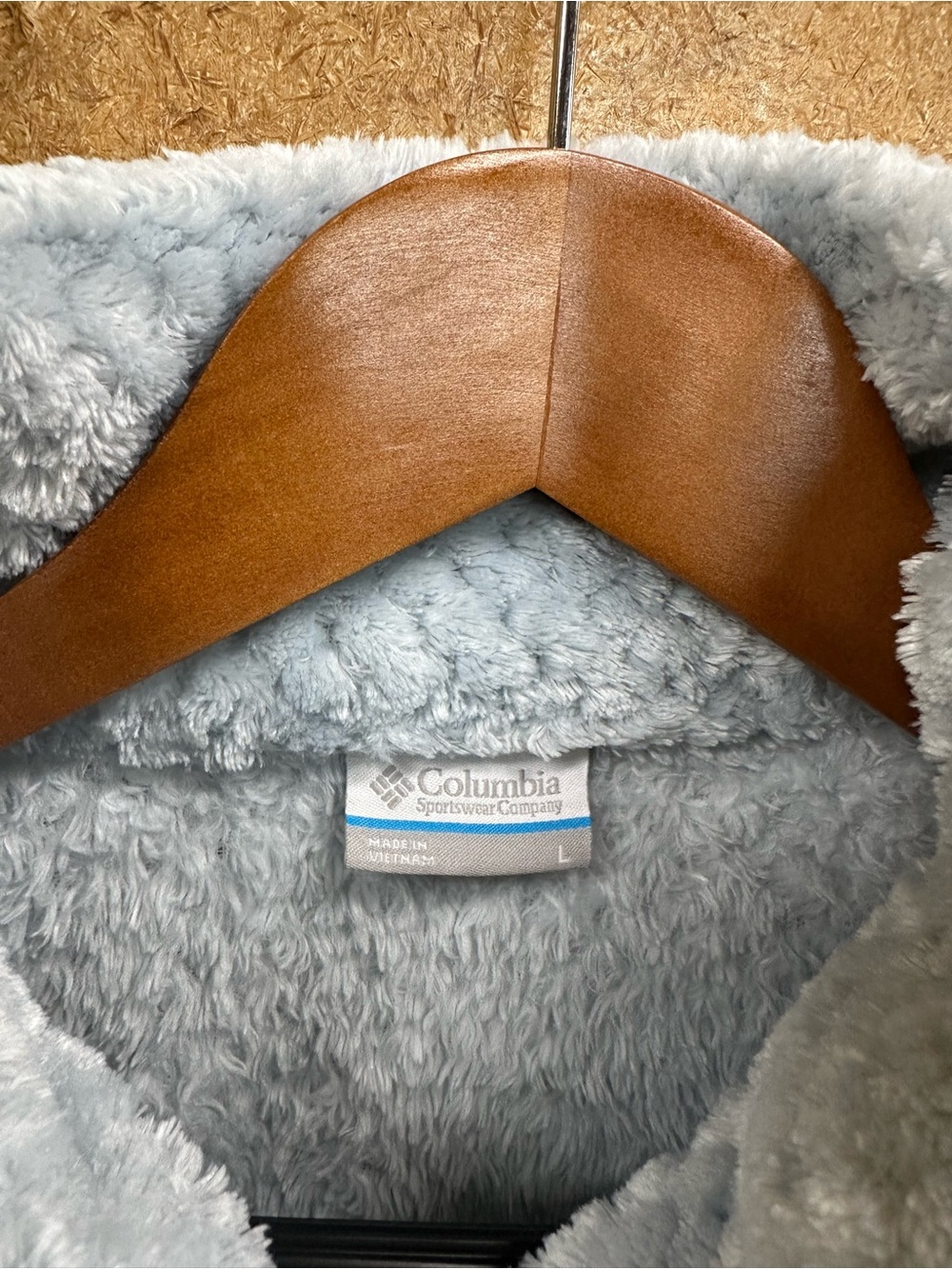 Columbia Women's Light Blue Plush Full-Zip Jacket L - Picture 3 of 6